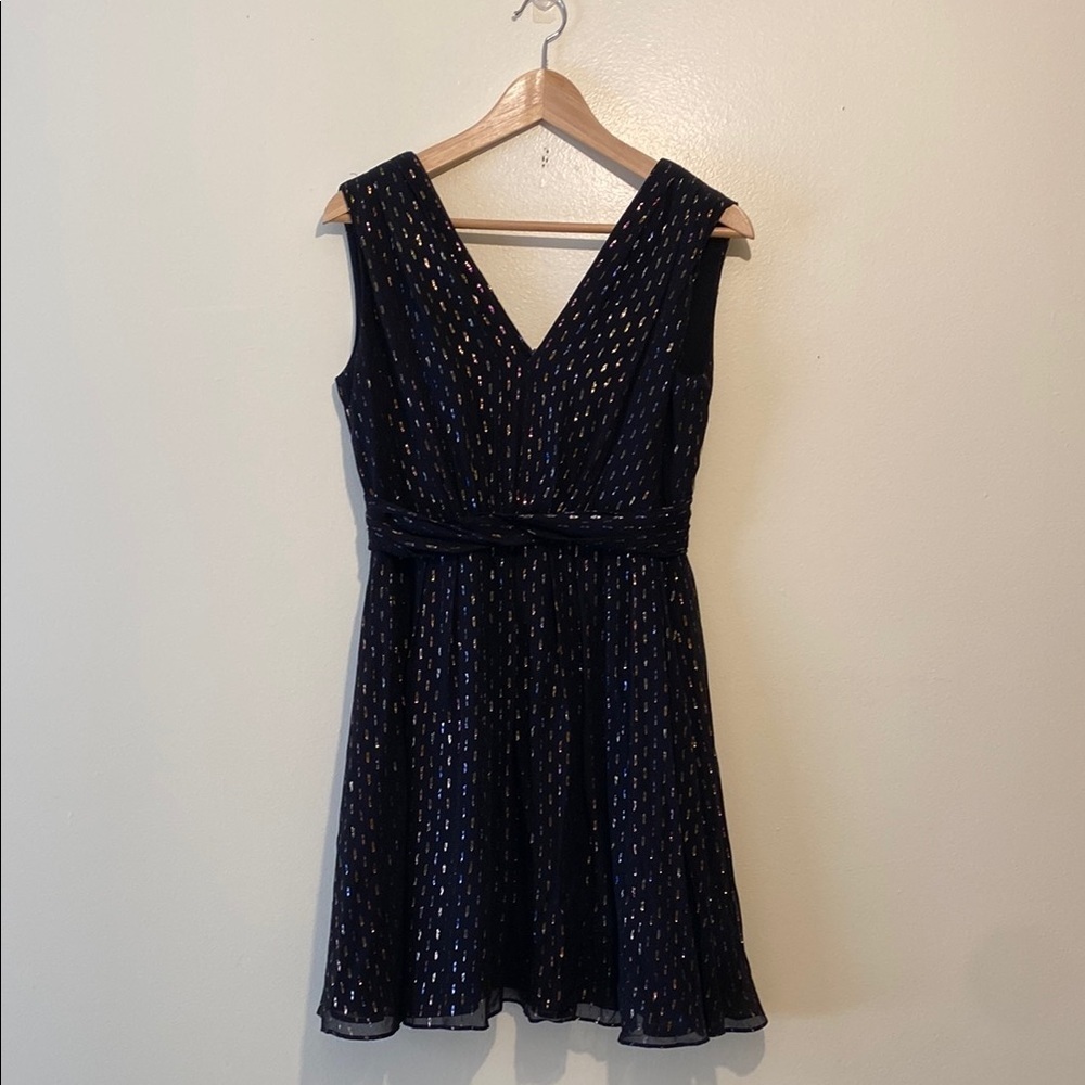 TARA JARMON SILK Elegant Black Sleeveless Dress.Size 38
